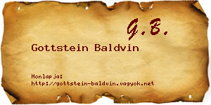 Gottstein Baldvin névjegykártya